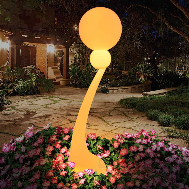 LED водоустойчиви ландшафтни светлини за декорация на градина на открито, цветен променлив RGB LED стоящи лампи за коледна декорация на благодарността, захранване на мрежата
